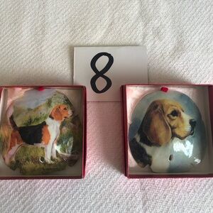 Decorative Dog Ornaments featuring Artistic Renderings